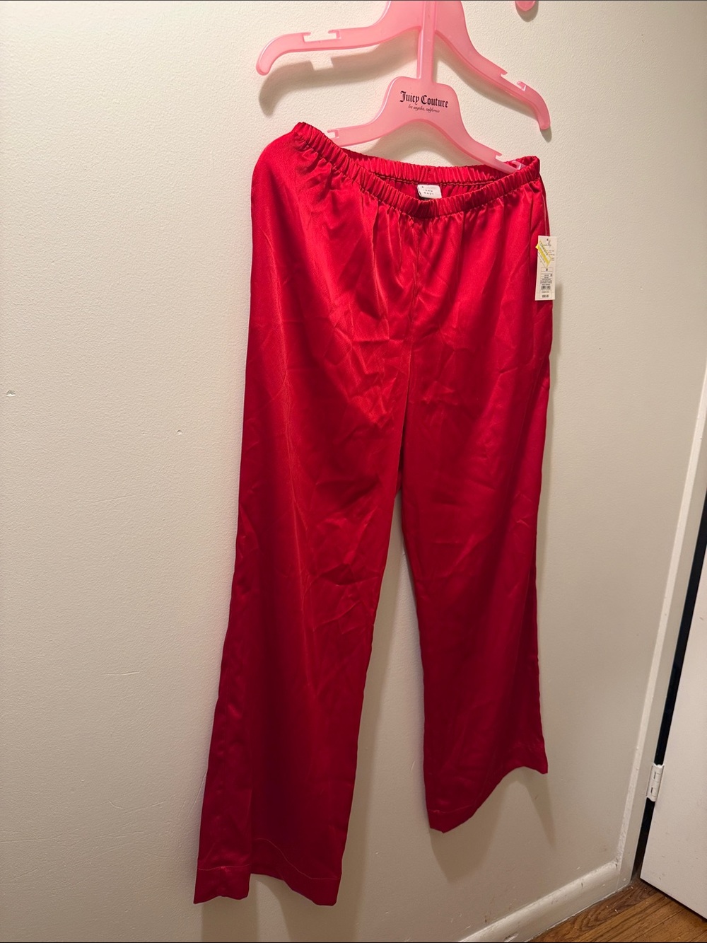 a new day Red Satin Lounge Pants